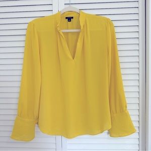 Ann Taylor Long Sleeves Yellow Size Small